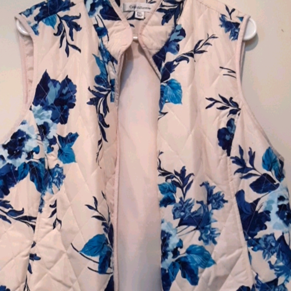 Women's Vest Blue and White